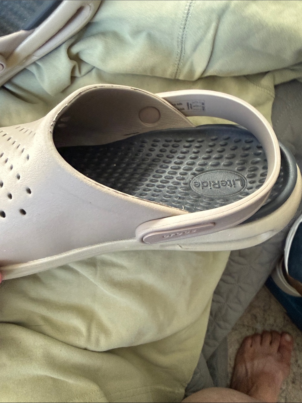 CROCS LiteRide Clog in Light Taupe with Black Footbed - Picture 7 of 7